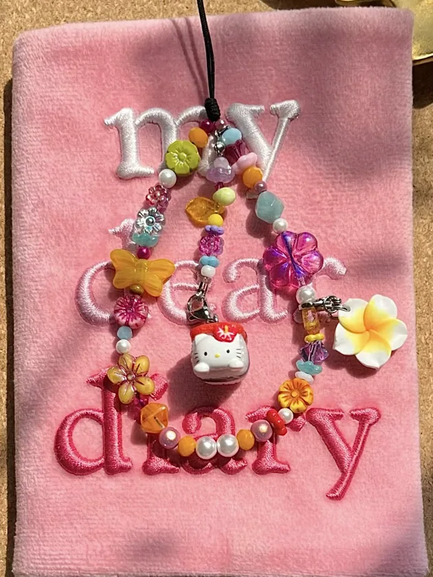 Beads-Phone Charm Sushi HelloKitty