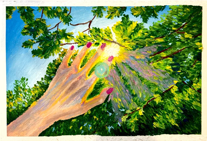 oil pastel- Fleeting Light