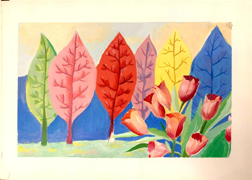 acrylic-Study after René Magritte: The Language of Colors