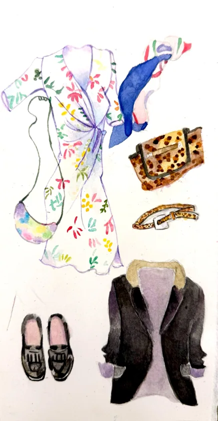 water color- clothing
